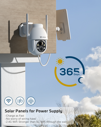 2.4GHz Wi-Fi Solar Camera Outdoor Wireless 2K PTZ Security Cameras 2.4GHz Wi-Fi Solar Camera Outdoor Wireless 2K PTZ Security Cameras