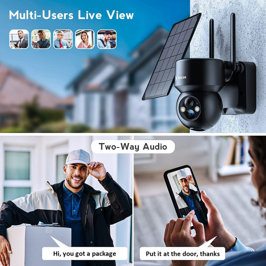 COCOCAM Solar Battery ソーラー防犯カメラ Amazon.co.jp: COCOCAM 24時間365日録画防犯カメラ 屋外 ソーラー AOV