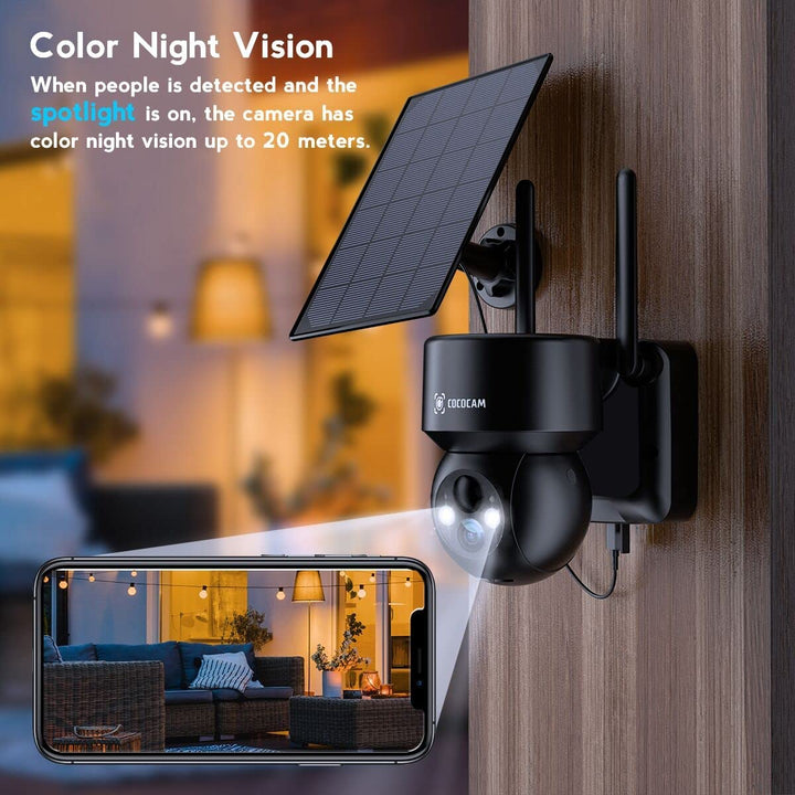 COCOCAM Solar Battery ソーラー防犯カメラ Amazon.co.jp: COCOCAM 防犯カメラ 屋外 ソーラー 3MP 2304