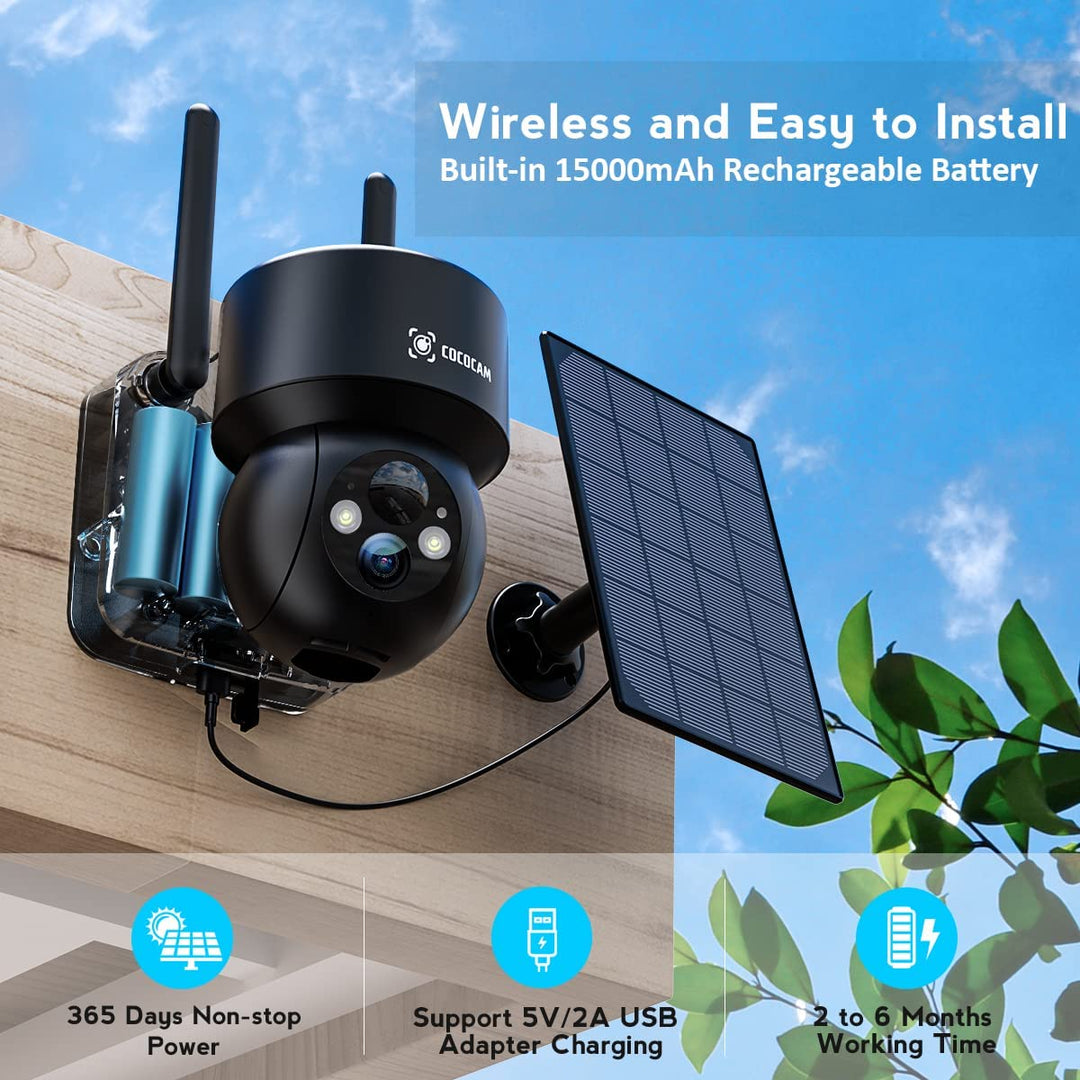 COCOCAM Solar Battery ソーラー防犯カメラ Amazon.co.jp: 【電源不要・AI 検知】Cococam防犯カメラ 屋外
